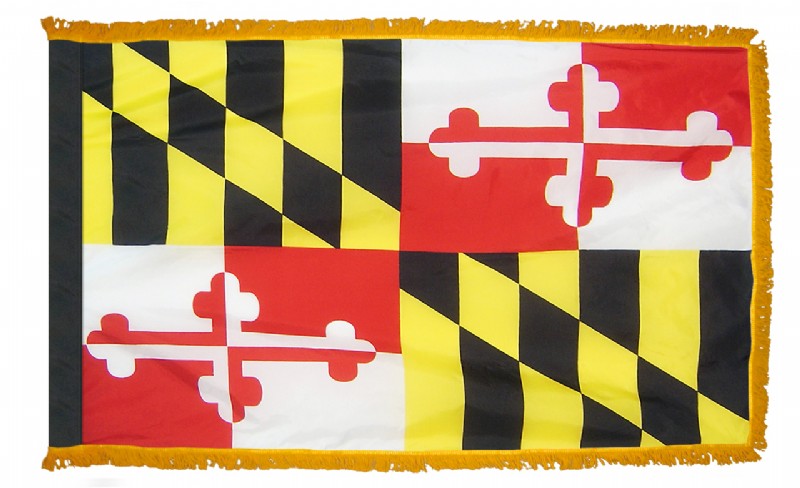 3 x 5' Nylon Maryland Flag - Fringed