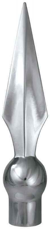 7.5'' Silver Metal Flat Spear with Ferrule