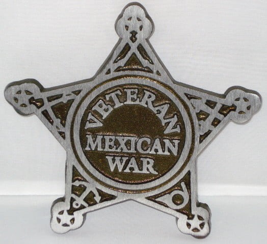 Mexican War Veteran Grave Marker - Aluminum