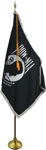 8' POW/MIA Indoor Oak Pole Set with Plastic Accessories