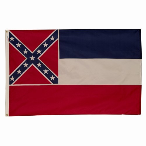 4 x 6' Nylon Mississippi State Flag - Historical