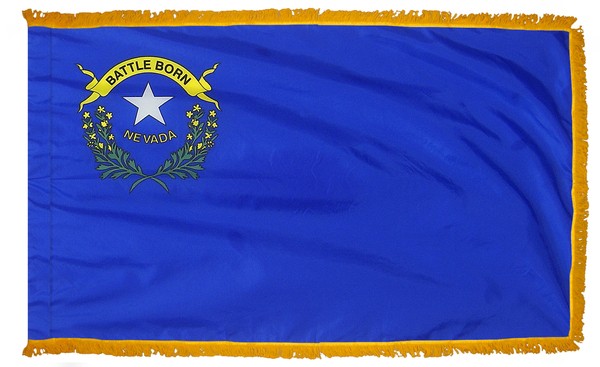 4 x 6' Nylon Nevada Flag - Fringed