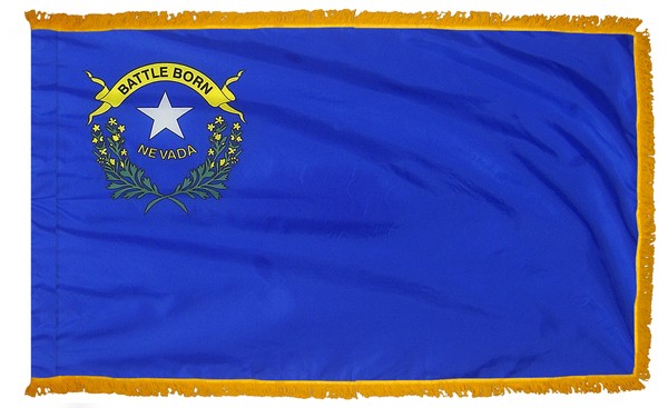 3 x 5' Nylon Nevada Flag - Fringed