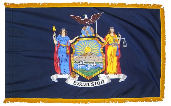 3 x 5' Nylon New York Flag - Fringed