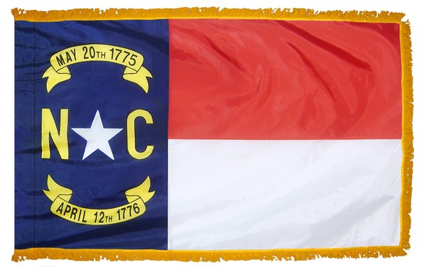3 x 5' Nylon North Carolina Flag - Fringed