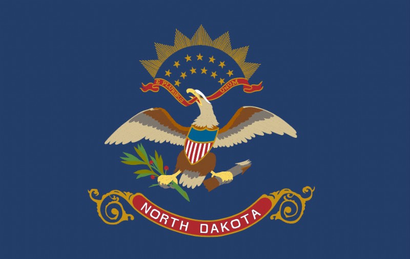 2 x 3' Nylon North Dakota Flag