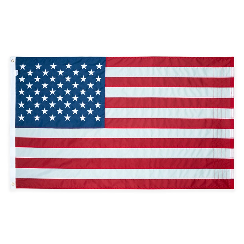 5 x 8' USA Nylon Flag with Vertical Stitching & Reinforced Corners