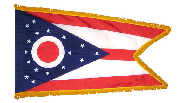 3 x 5' Nylon Ohio Flag - Fringed