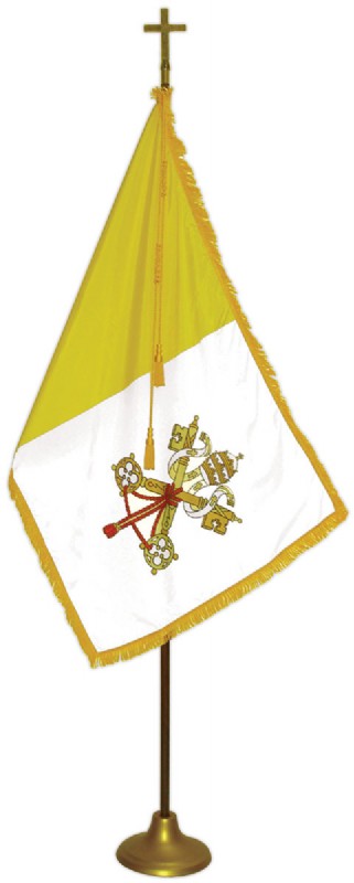 8' Deluxe Flag Set - Metal - Papal