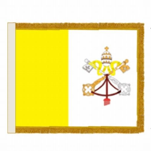 4 x 6' Nylon Papal Flag - Fringed