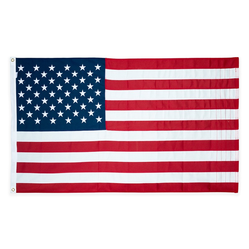 5 x 8' Polyester USA Flag with Vertical Stitching & Reinforced Corners