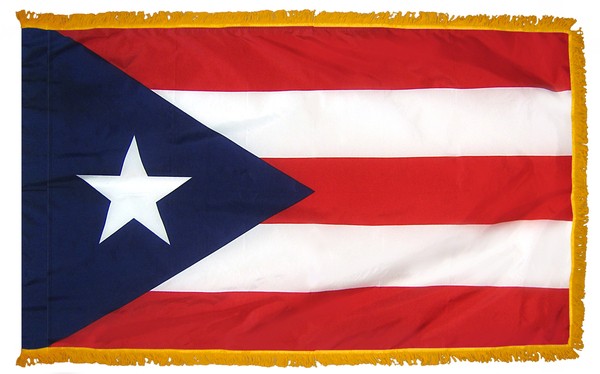 4 x 6' Nylon Puerto Rico Flag - Fringed