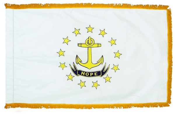 4 x 6' Nylon Rhode Island Flag - Fringed