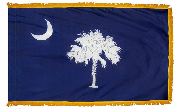 3 x 5' Nylon South Carolina Flag - Fringed