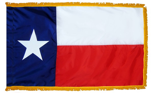 3 x 5' Nylon Texas Flag - Fringed