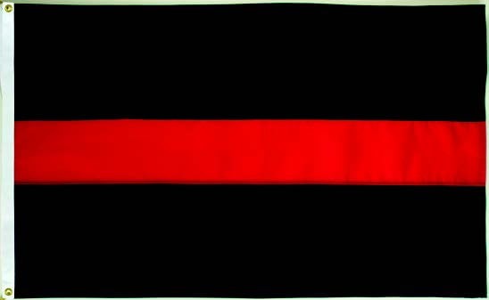 Thin Red Line Flag - 3'x5' - For Outdoor Use