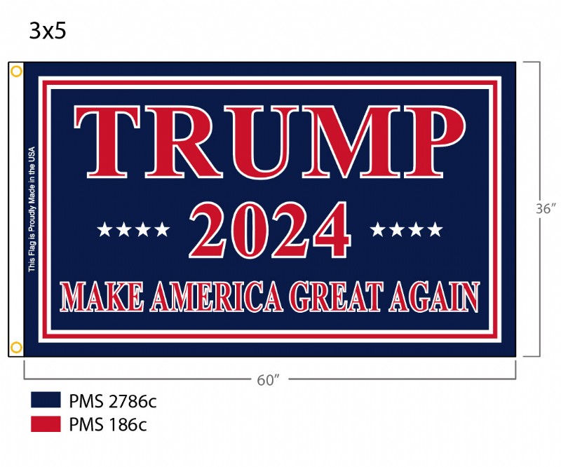  3X5' NYLON TRUMP FLAG 2024