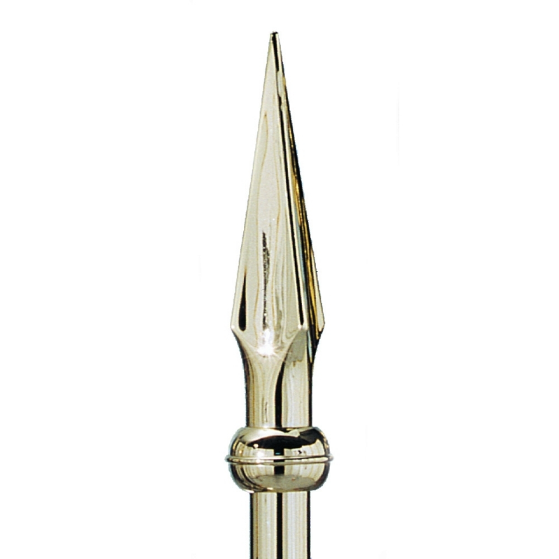 7.5'' Gold Metal Flat Spear with Ferrule