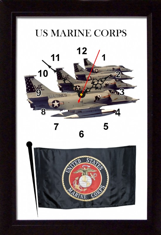 US Marine Corps Clock - Fleet of Planes
