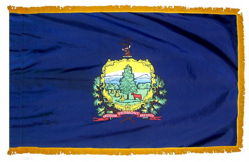 4 x 6' Nylon Vermont Flag - Fringed
