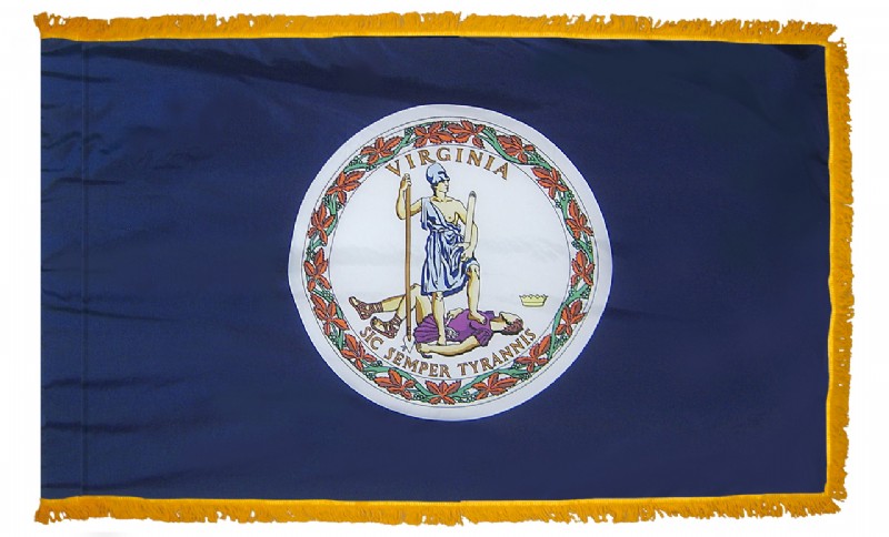 4 x 6' Nylon Virginia Flag - Fringed