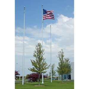 EC30IH - Deluxe Aluminum Flagpole - Internal Halyard with Winch System