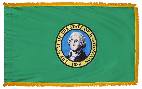 4 x 6' Nylon Washington Flag - Fringed