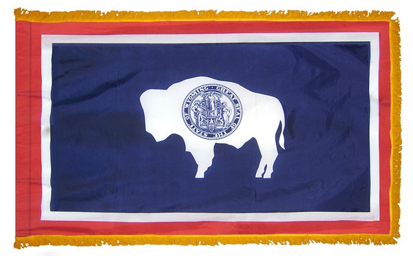 3 x 5' Nylon Wyoming Flag - Fringed
