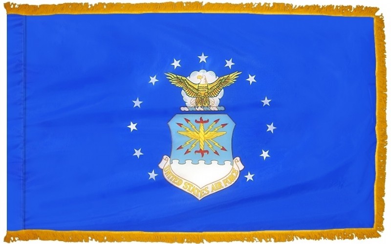 3 x 5' Nylon Air Force Government Design Flag - Fringed