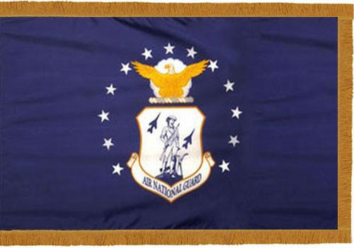 Air National Guard Flag with Fringe - 3'x5' - For Indoor Use