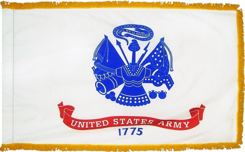 3 x 5' Nylon Army Flag - Fringed