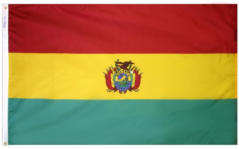 5 x 8' Nylon Bolivia Flag Gov't