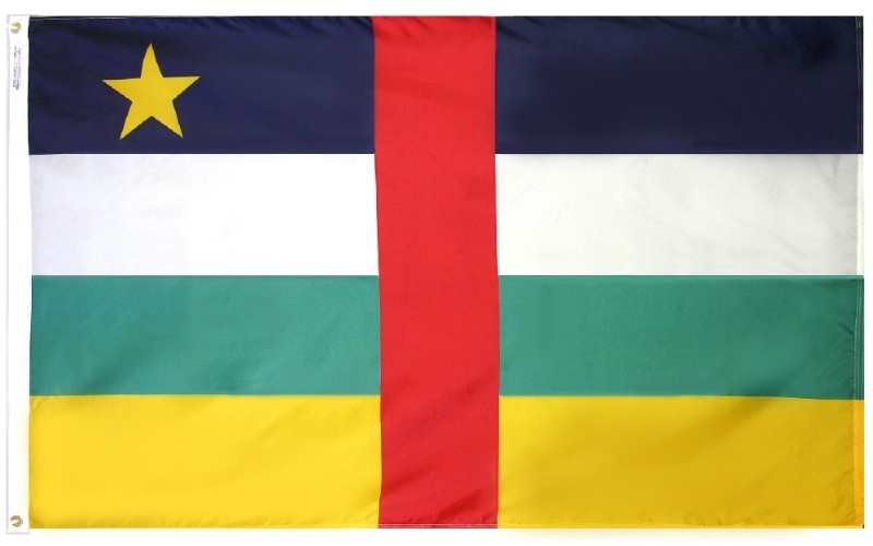 2 x 3' Nylon Central African Republic Flag
