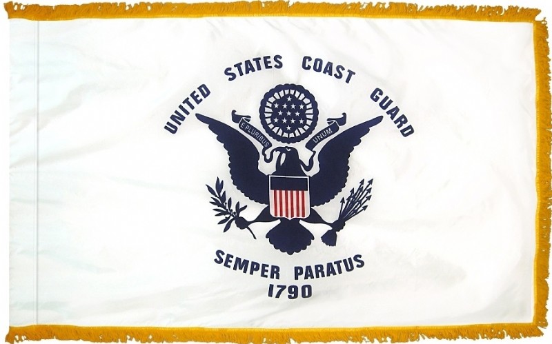 4 x 6' Nylon Coast Guard Flag - Fringed