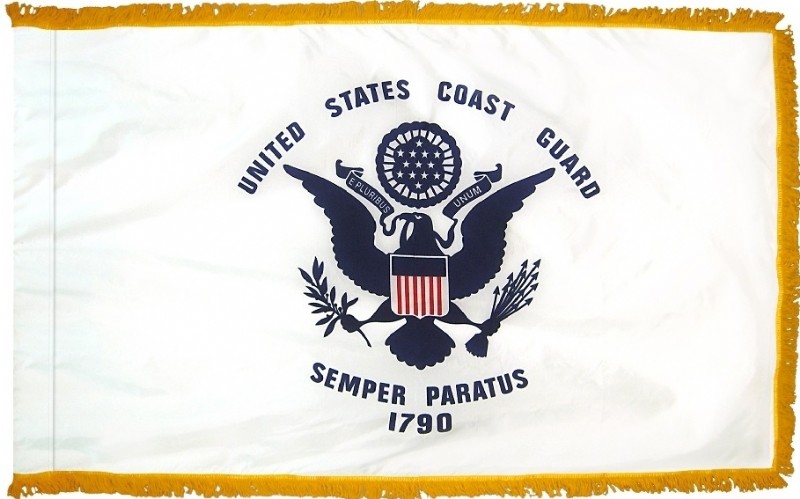 3 x 5' Nylon Coast Guard Flag - Fringed