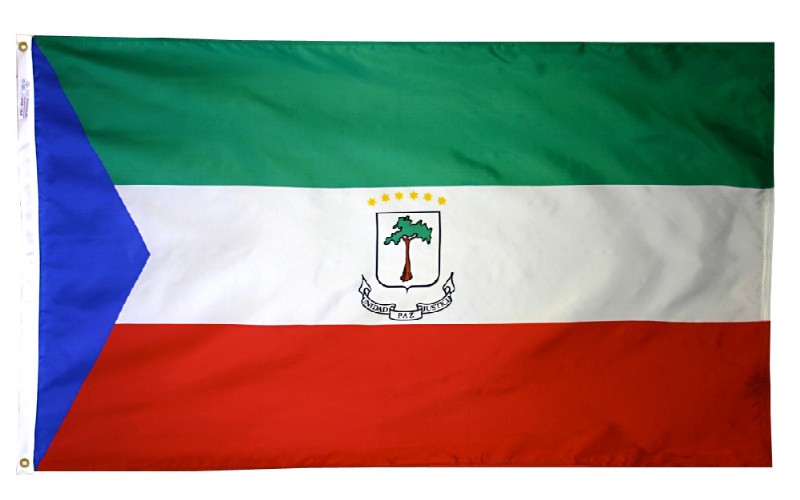 2 x 3' Nylon Equatorial Guinea Government Flag