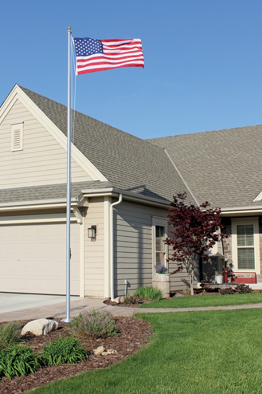 20' Bronze Finish - Commercial Sectional Aluminum Flagpole