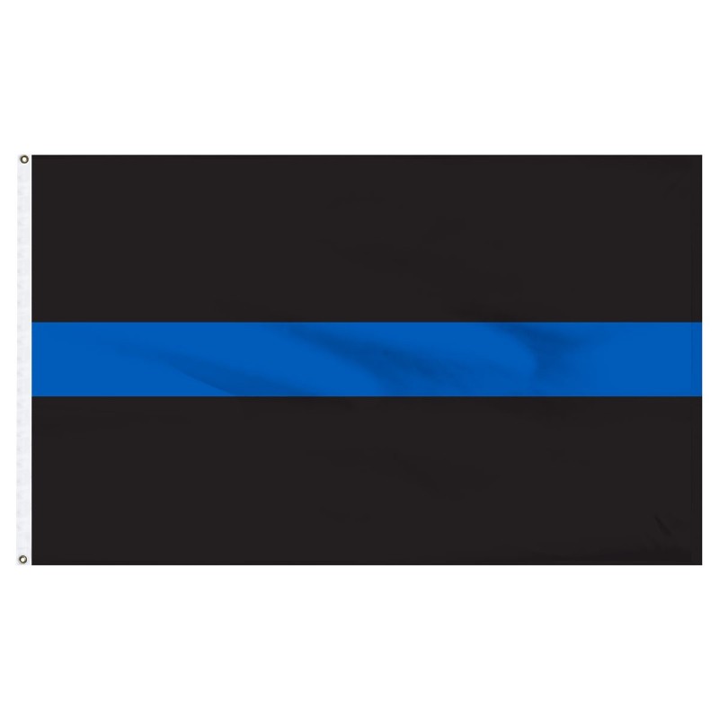 3 x 5' Nylon Thin Blue Line Flag