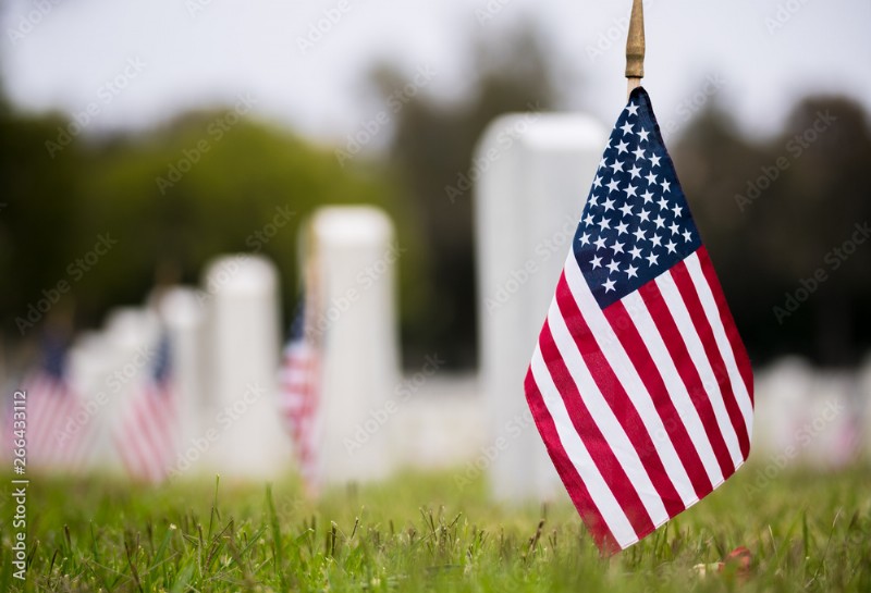 12 x 18" American Grave Marker Flag - Sold by the gross (144 flags) 