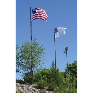 ECAV 35'-Vanguard Aluminum Flagpole - Internal Halyard with Cam Cleat