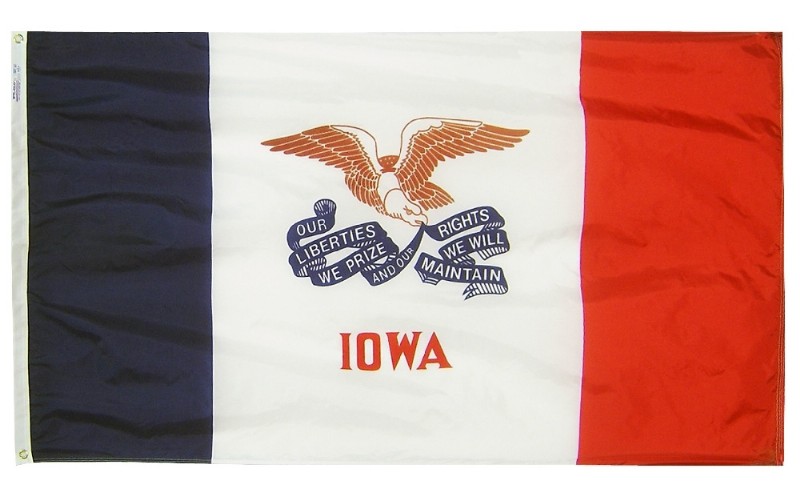 3 x 5' Poly-Max Iowa Flag 