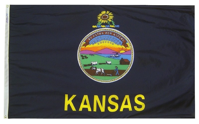 12 x 18" Nyl-Glo Kansas Flag