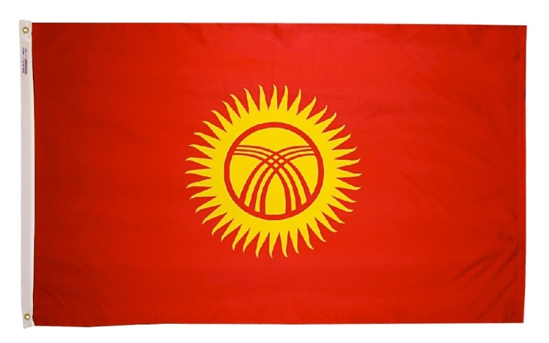 3 x 5' Nylon Kyrgyzstan Flag