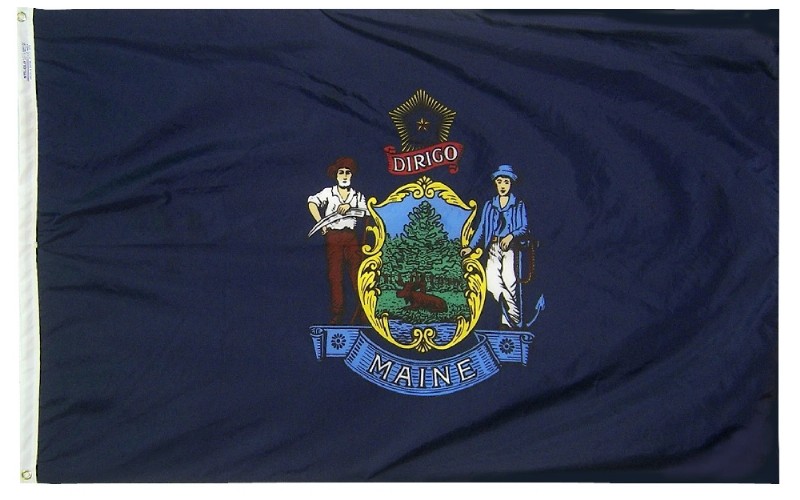 4 x 6' Maine Flag and Mounting Set