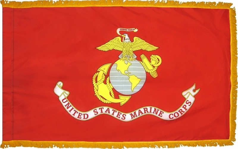 4 x 6' Nylon Marine Corps Flag - Fringed