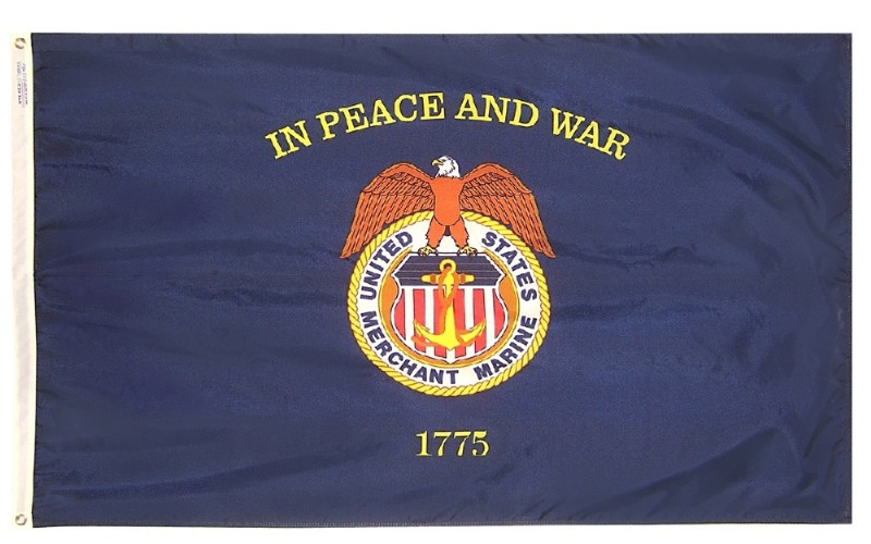 4 x 6' Nylon Merchant Marines Flag