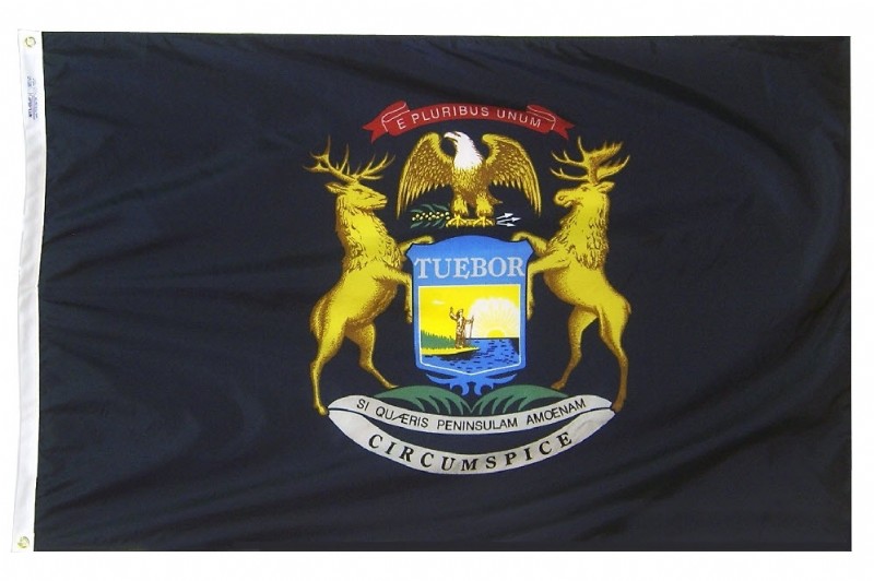 12 x 18" Nyl-Glo Michigan Flag