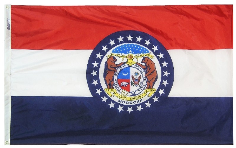 2 x 3' Nylon Missouri Flag