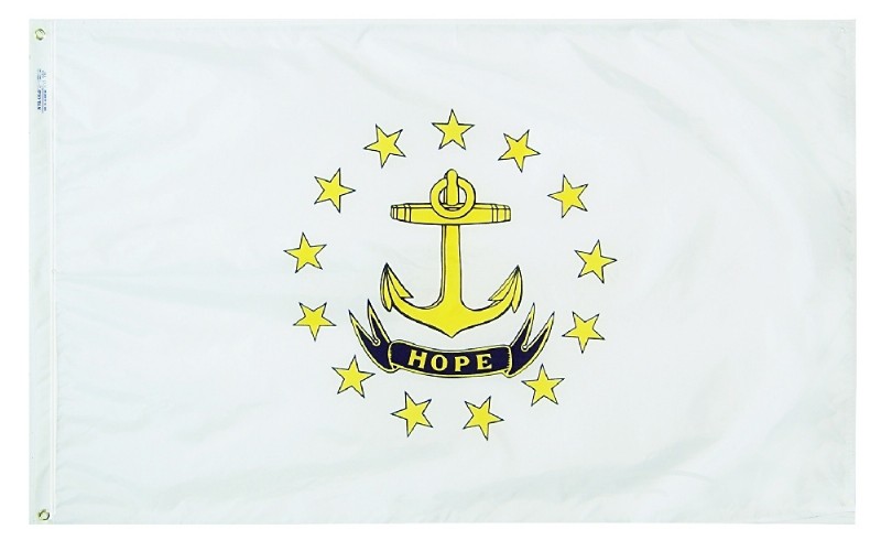 4 x 6' Rhode Island Flag and Mounting Set