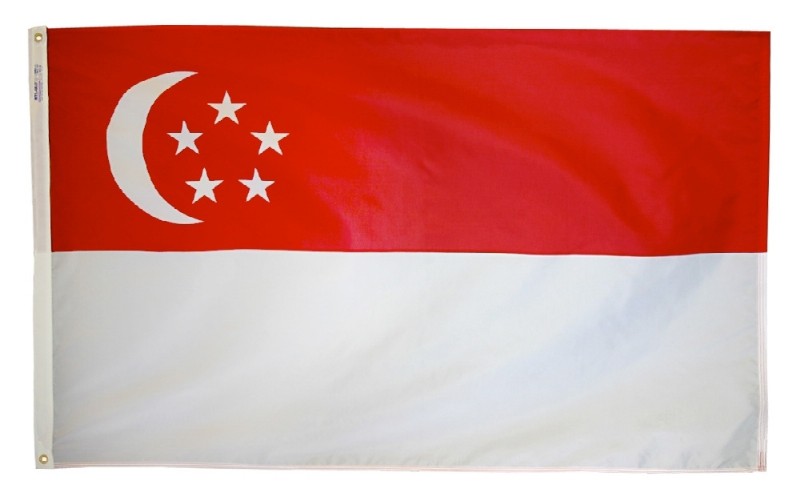 3 x 5' Nylon Singapore Flag